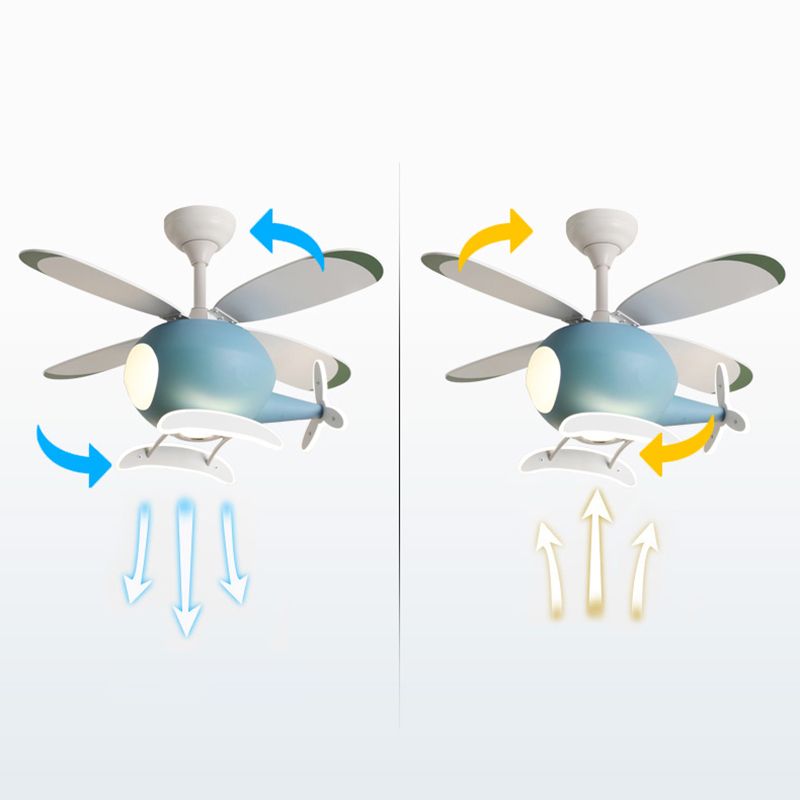 Modern Style Ceiling Fan Lamp Metal Multi Light Ceiling Fan Lighting for Children's Room