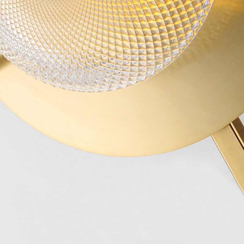 Glass Gold LED Wall Lamp in Modern Luxury Style Metal Circular Wall Light for Interior Spaces