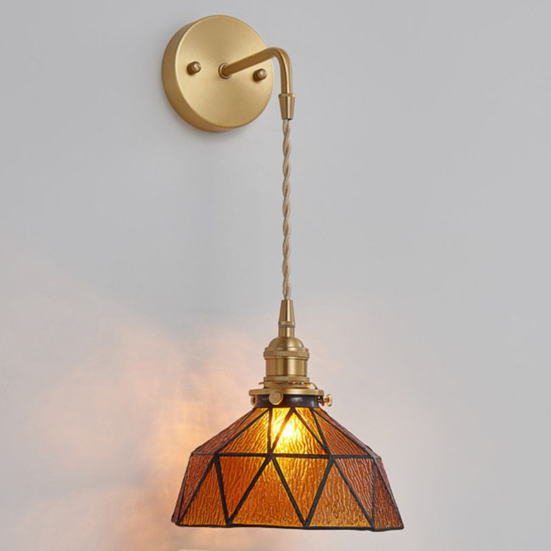 1 appliques murales géométriques légères Lampes murales en verre de style industriel