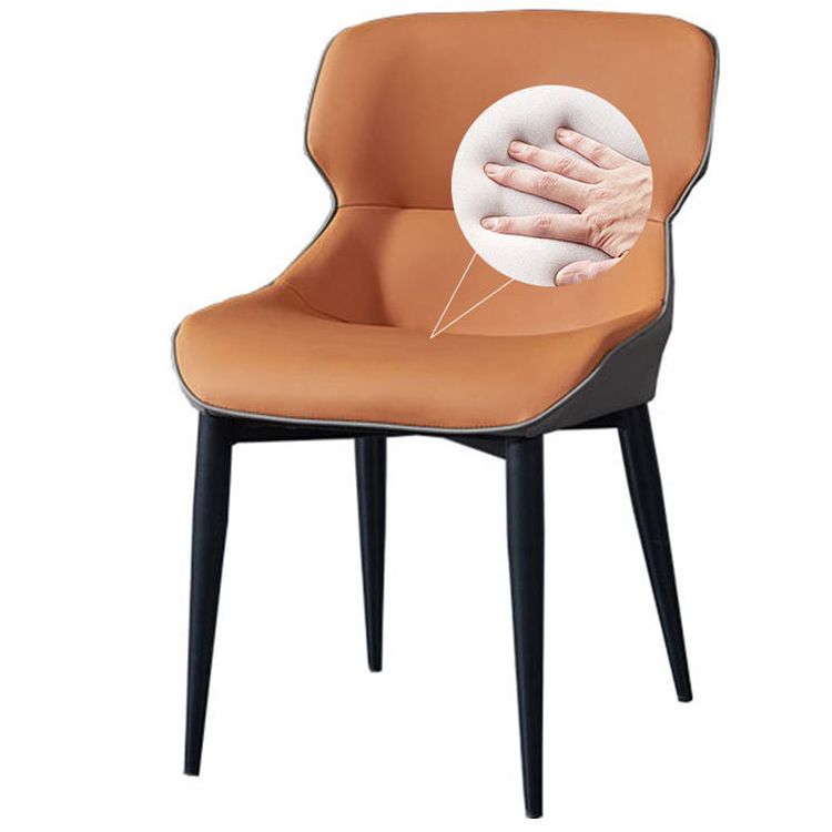 European Glam Style Metal Chair Set Wingback Side Dining Room Kitchen Chairs