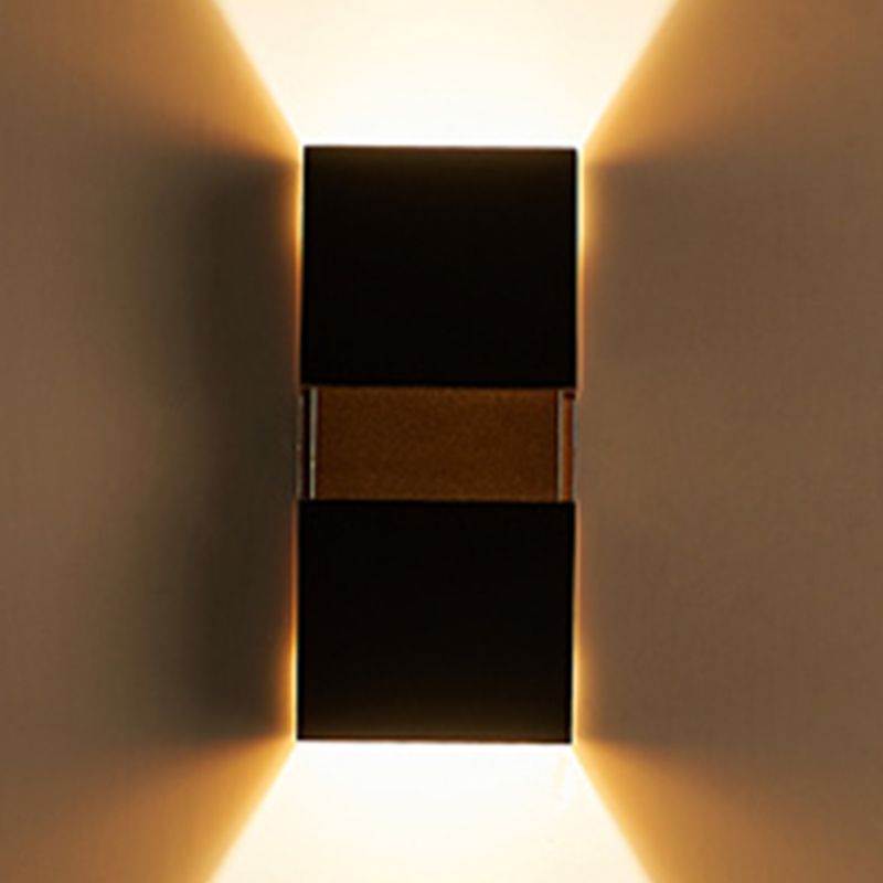 Moderne Stil Aluminium Wandleuchte Quader 2 Leuchten LED -Wandleuchten für draußen