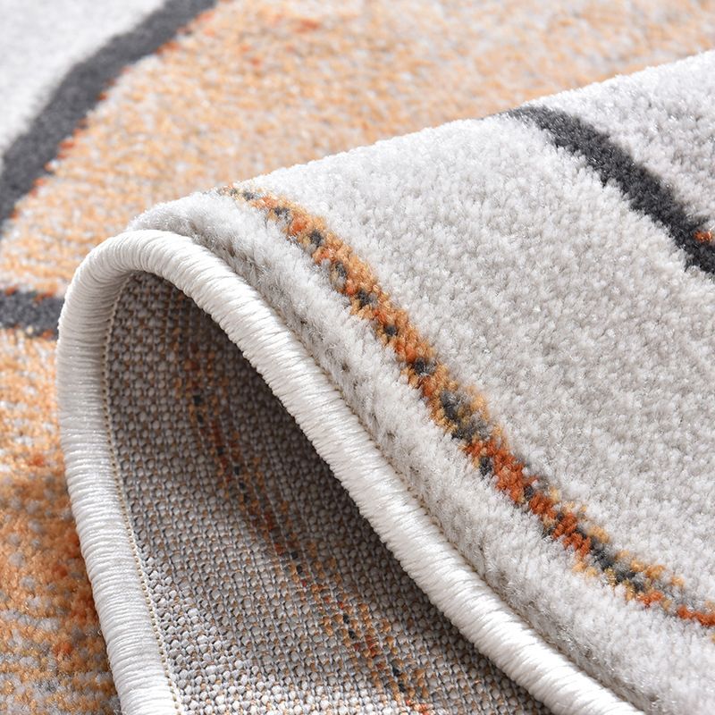 Simplicity Area Rug Abstract Round Rug Polyester Washable Rug for Home Decor