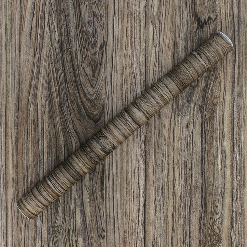 Dark Coffee Wood Look Wallpaper Peel and Paste Farmhouse Living Room Wall Covering