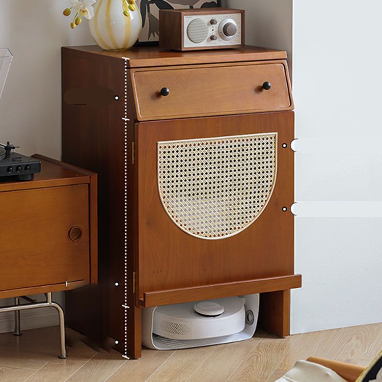 Wood Modern 33" Tall Soft Close Drawers Accent Cabinet with Doors