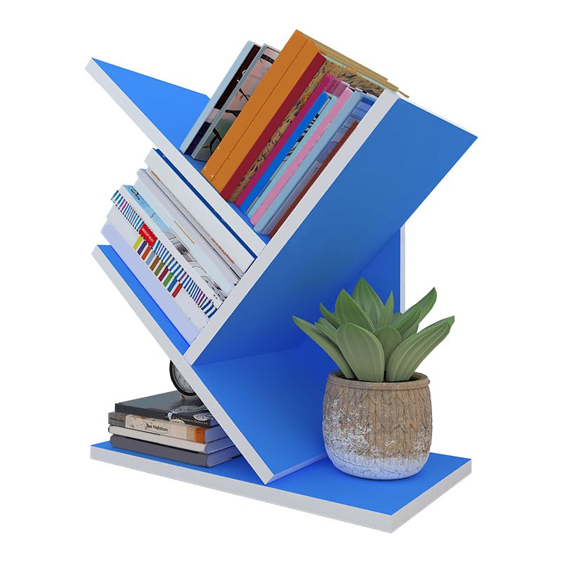 Modern Style Bookshelf in Engineer Wood Closed Back Bookcase