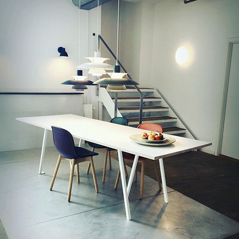 Industrial Dinning Table with Black Pine Rectangle Dining Table for Kitchen