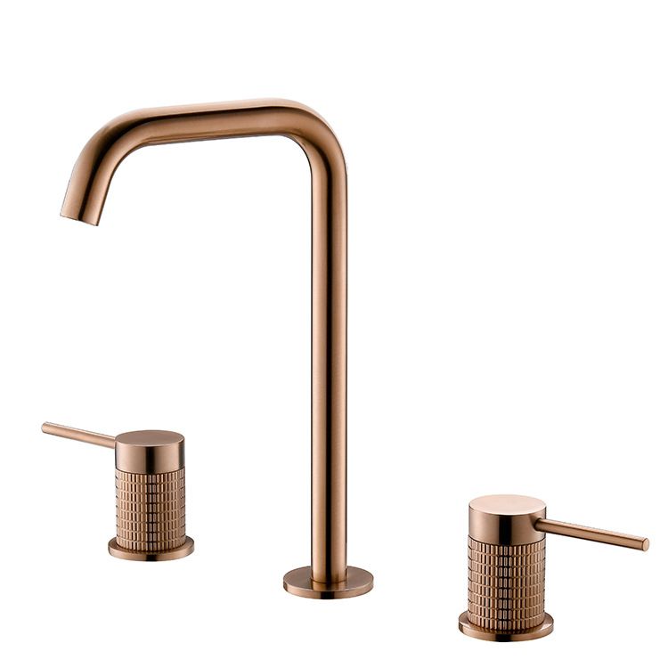 Luxury 8.97" H Vanity Sink Faucet Circular Lever Handle Basin Faucet