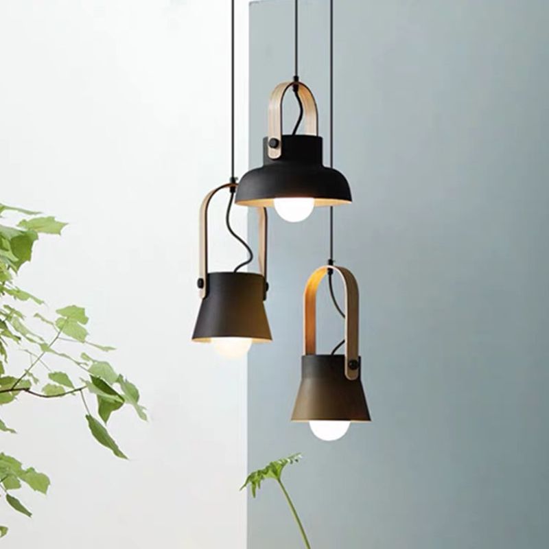 Lampada a ciondolo a testa in giù da 1 luci a testa in giù per il ristorante in metallo in stile moderno nordico lampada sospesa