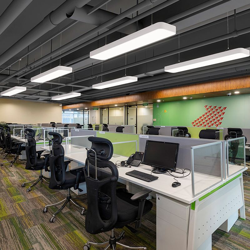 Lustre de l'île moderne lustre linéaire d'éclairage de lustre en métal pour le bureau