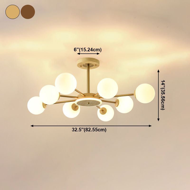 Modern Globe Chandelier Light Fixtures Multi-Head Suspension Pendant Lamps for Living Room