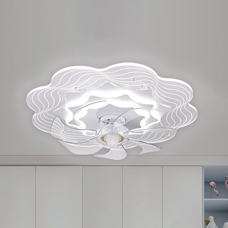 Ventilateur de plafond rigide ultrathin Light Minimaliste LED MINMOSIQUE MONT MONT LEMPER POUR CHAMBRE