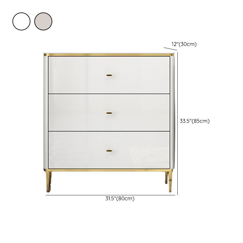 11.7-inch Width Glam Storage Chest Stone Storage Chest Dresser with 3/6 Drawers