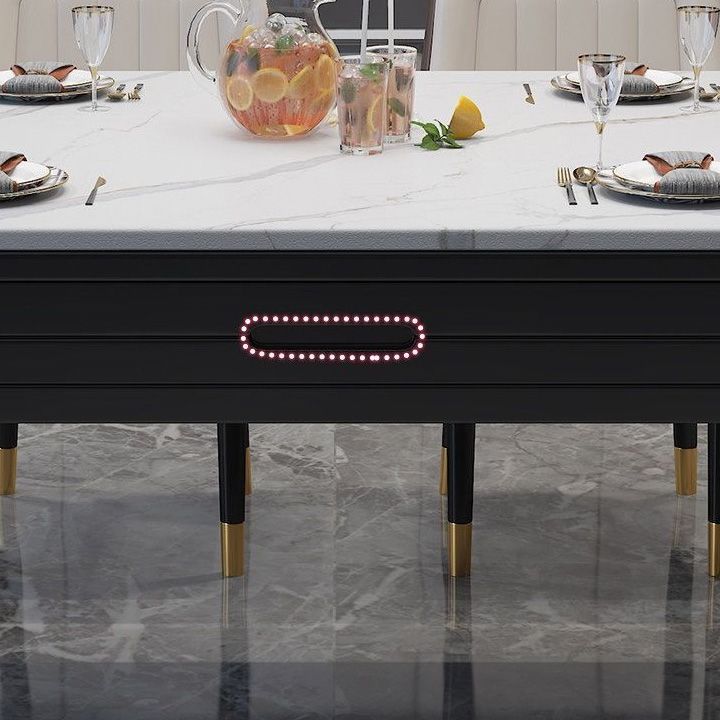 Mesa de comedor redondo muebles tradicionales de cena de lujo con hoja de caída