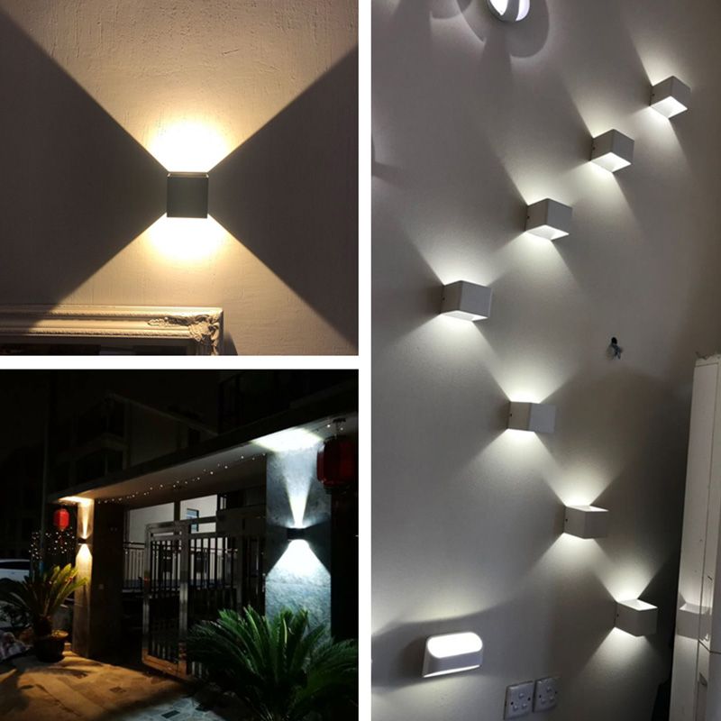 Moderner minimalistischer Stil nach oben und unten LED Wandleuchte Metal 2 Lichter Wandleuchten für Außenwand