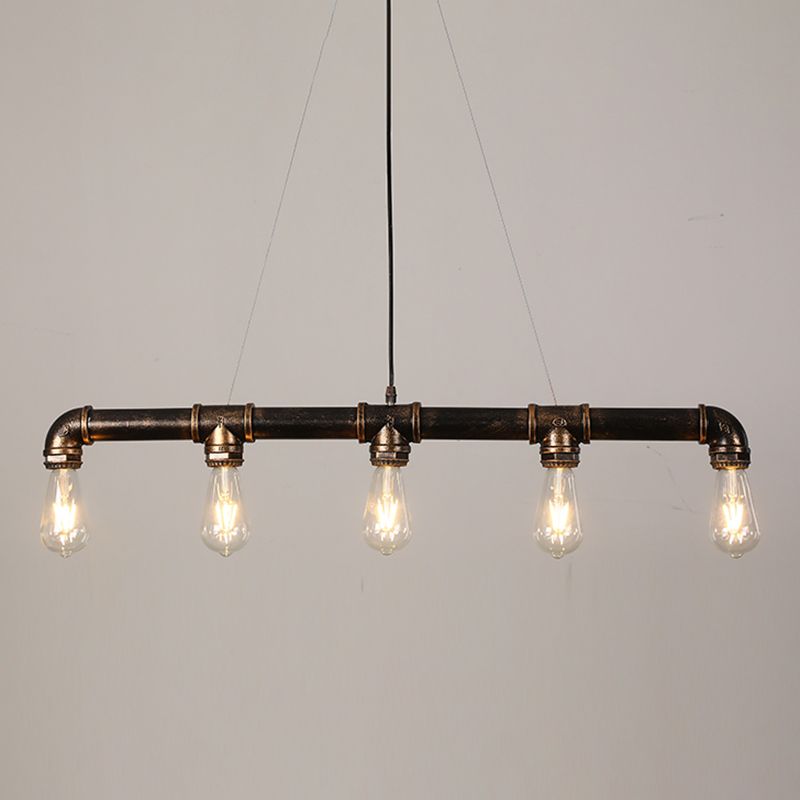 Metal Bare Bulb Island Lighting Freeture Style Industrial Restaurant Isola Penderant Light