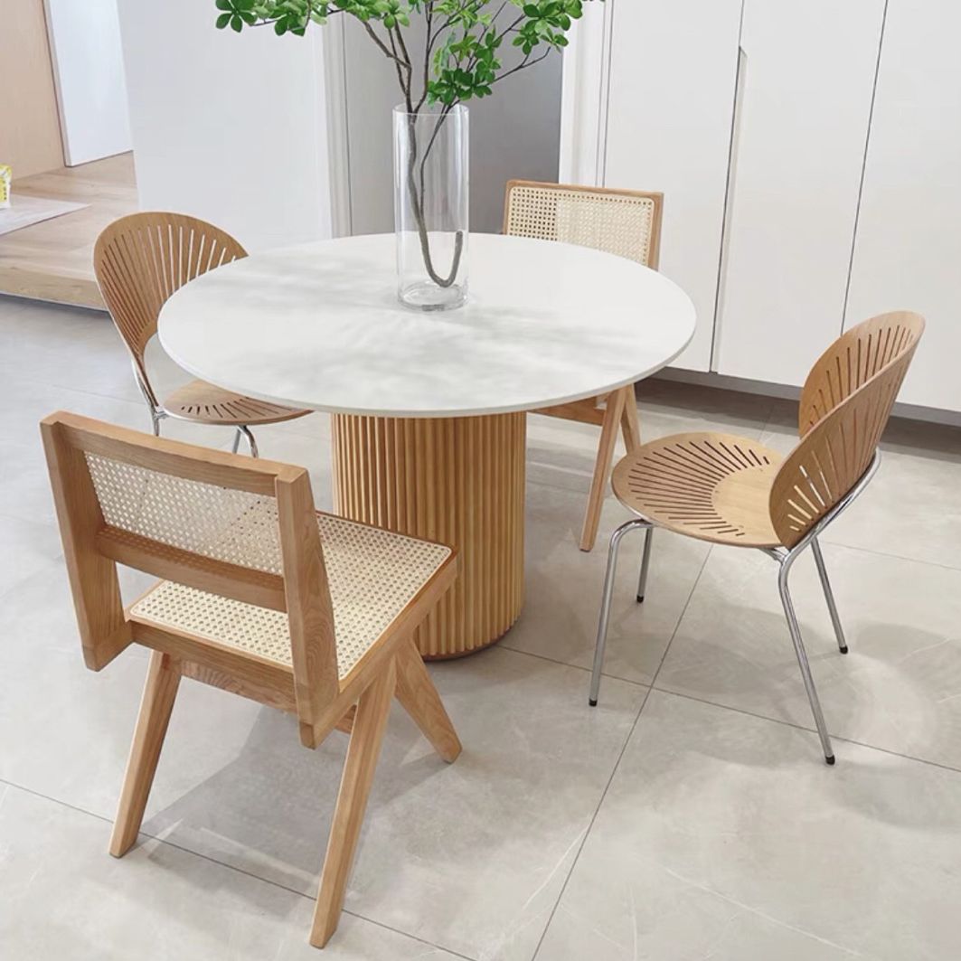 Round Shape Home Dining Table Modern Wooden Dining Room Table
