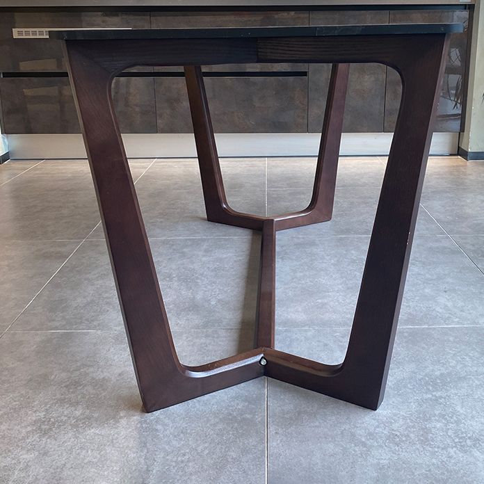 Mesa de comedor estándar rectangular de piedra sinterizada blanca industrial para cocina