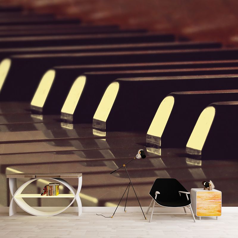 Washable Stain Resistant Wall Mural Wallpaper Musical Instruments Sitting Room Wall Mural