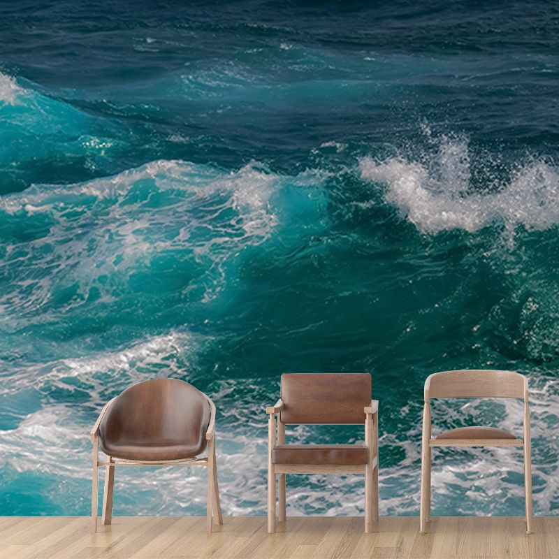 Contemporary Photography Sea Mural Wallpaper Living Room Wall Covering
