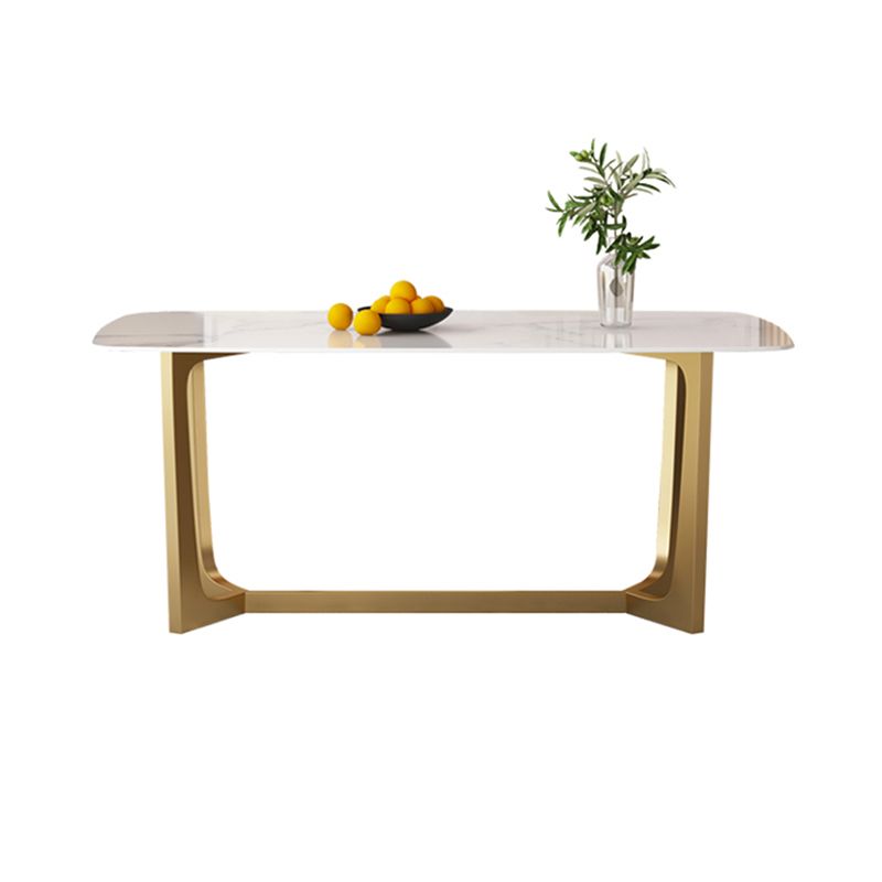 Glam Dining Set 1/4/6 Pcs Gold Stainless Steel Frame Dining Table and Chairs