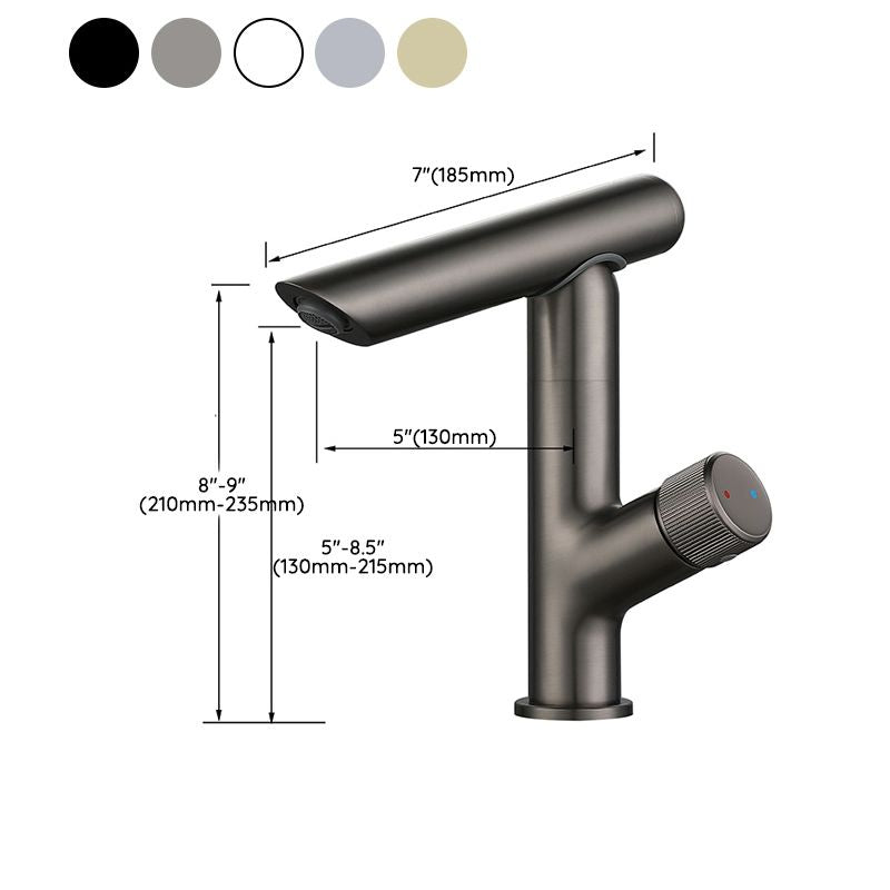 Modern Vessel Sink Bathroom Faucet Metal Knob Handle Vessel Faucet