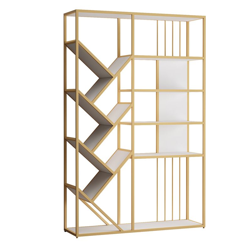 Glam Metal Bookshelf Standard Open Back Bookcase with Shelves