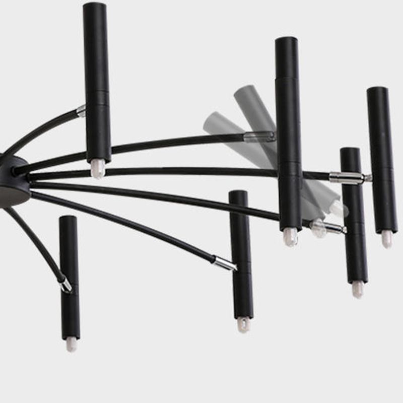 Linear Chandelier Light Fixtures Modern Multi-Head Suspension Pendant Lamps for Living Room