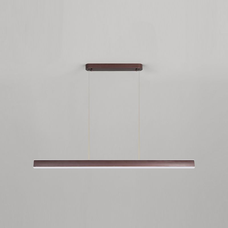 Rechteck Island Leuchte Einfache LED -Restaurant Hängende Lampe mit Acrylschatten