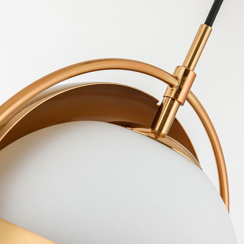 Accesorio de iluminación colgante contemporáneo Luz de techo esférico con sombra de vidrio