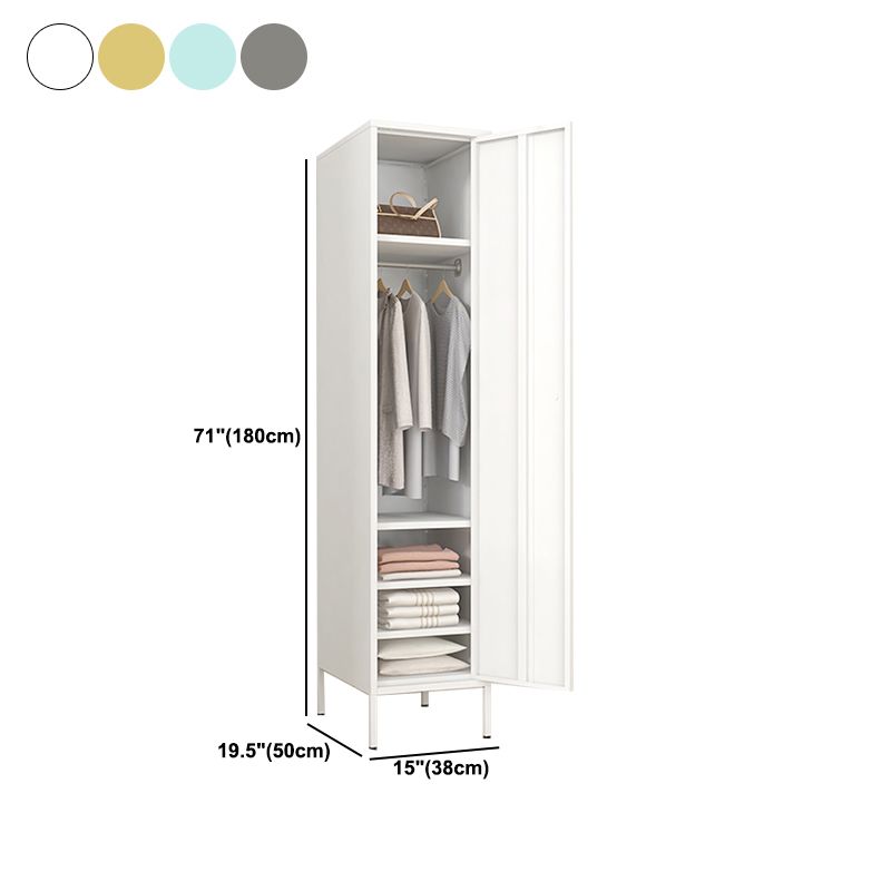 Contemporary Style Wardrobe Metal Wardrobe Closet with Shelves
