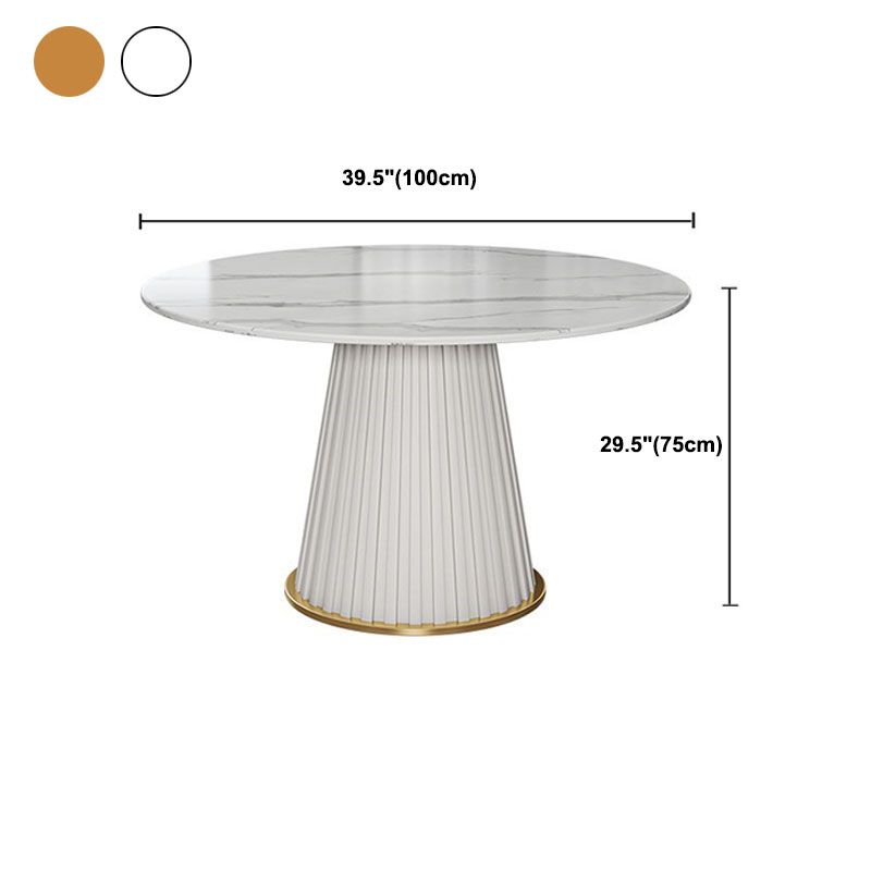 Traditional Luxury Dining Table Round Pedestal Table for Home