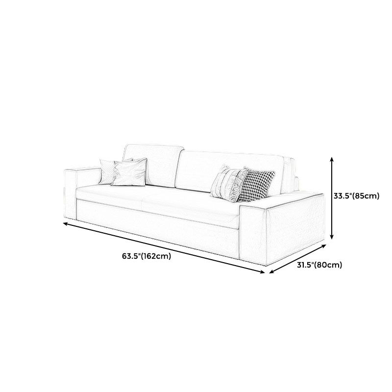 Convertible Sofa Bed Square Arm Standard Settee Furniture with Storage
