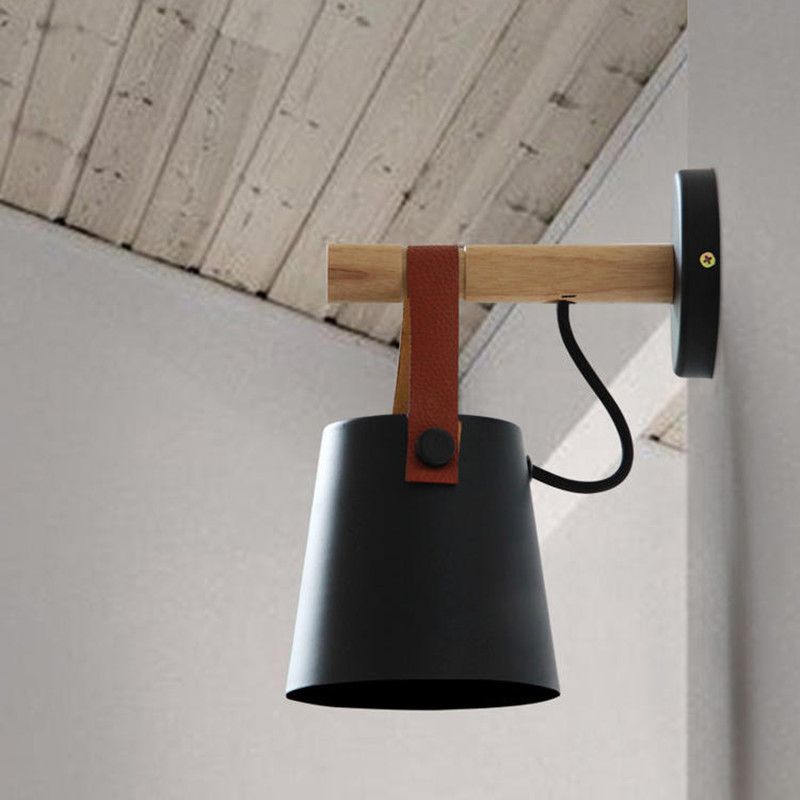 Metal Geometric Shape Wall Lights Industrial 1-Light Wall Light Sconce