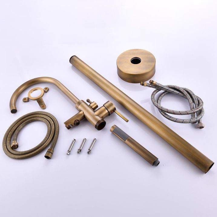 Floor Mounted Freestanding Tub Filler Metal Freestanding Tub Filler Trim with Spray Gun