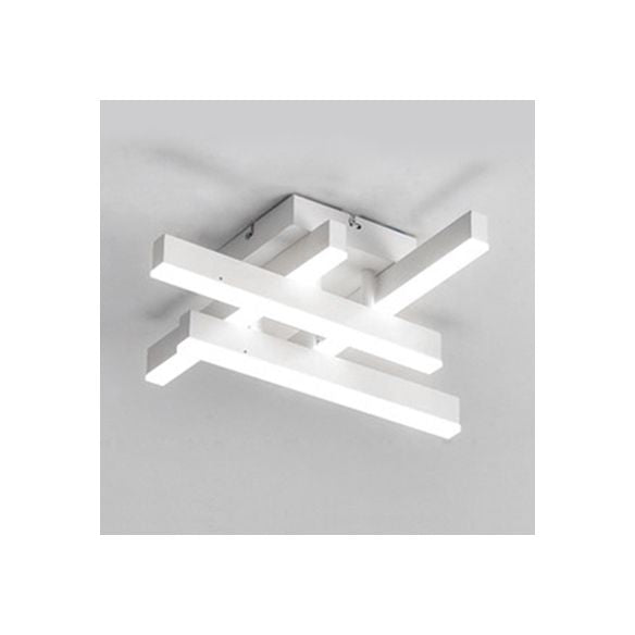 4/6 luci sala da pranzo a filo a sfioramento leggero con linea acrilica cramica a soffitto bianco in luce calda/bianca