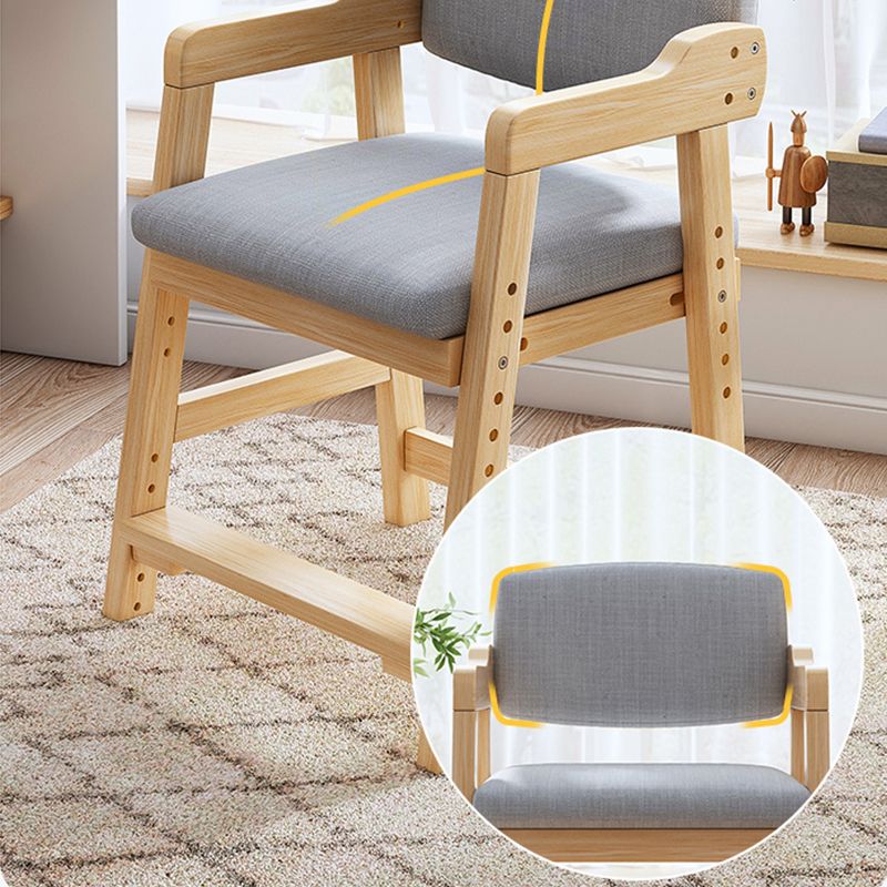 Silla moderna de madera para interiores y exteriores, silla individual de comedor con respaldo abierto y brazo
