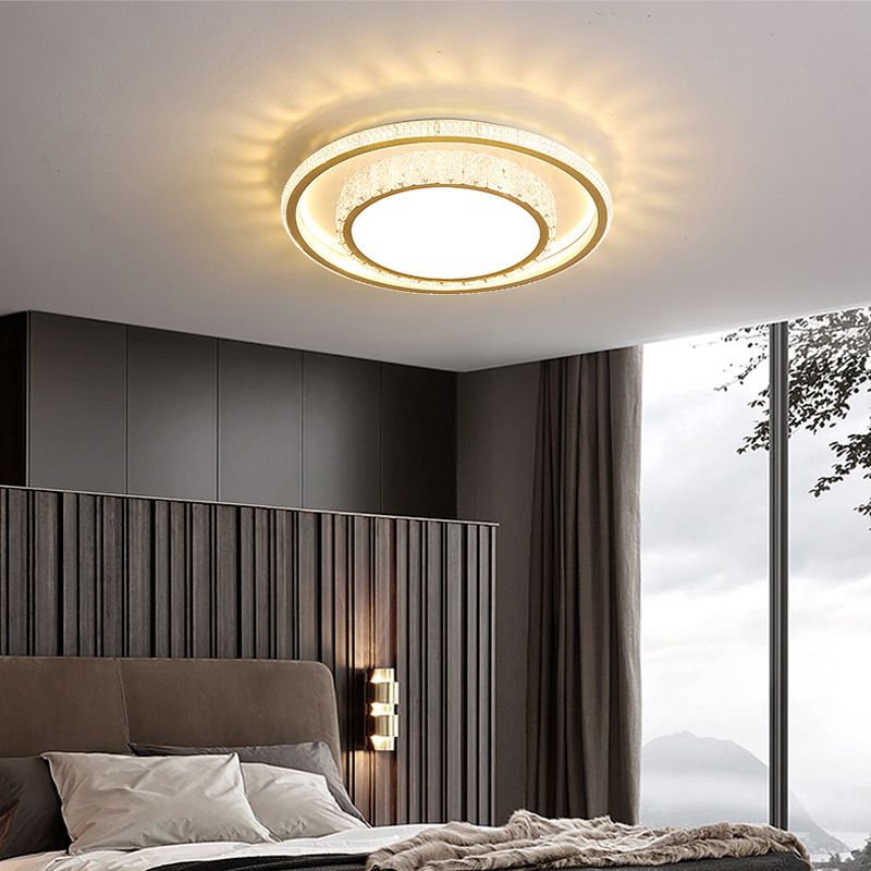 Geometric Crystal Ceiling Mount Light Modern Style LED Flush Mount Ceiling Lighting