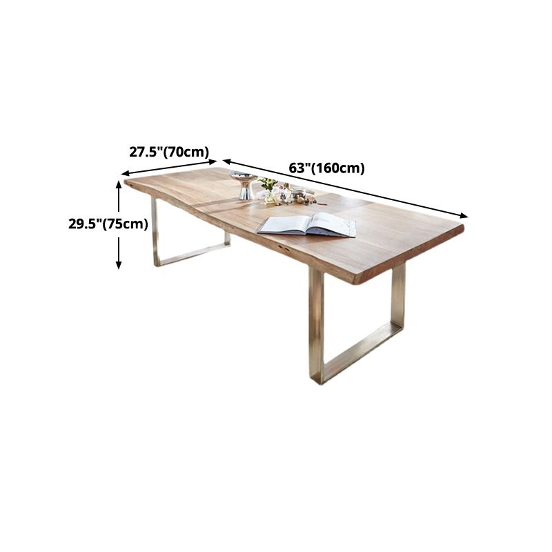 Mesa de comedor de madera sólida rectangular mesa de pedestal de lujo para comedor para comedor