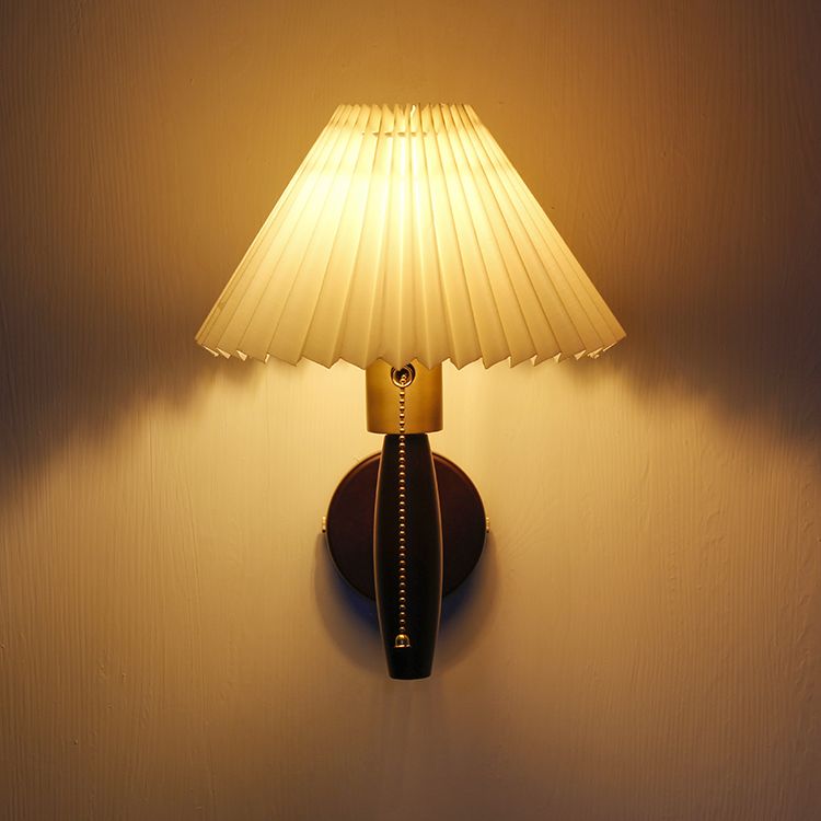 1 Light Flared Wall Mounted Light Fixture Modern Style Wood Wall Lighting Ideas Lights