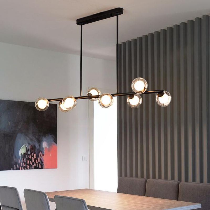 Modern Style Globe Shade Island Pendants Glass Pendant Lights for Dining Room