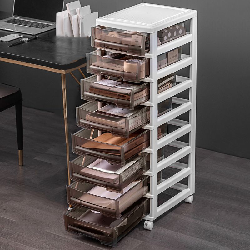 Vertical Transparent Filing Cabinet Modern Plastic File Cabinet