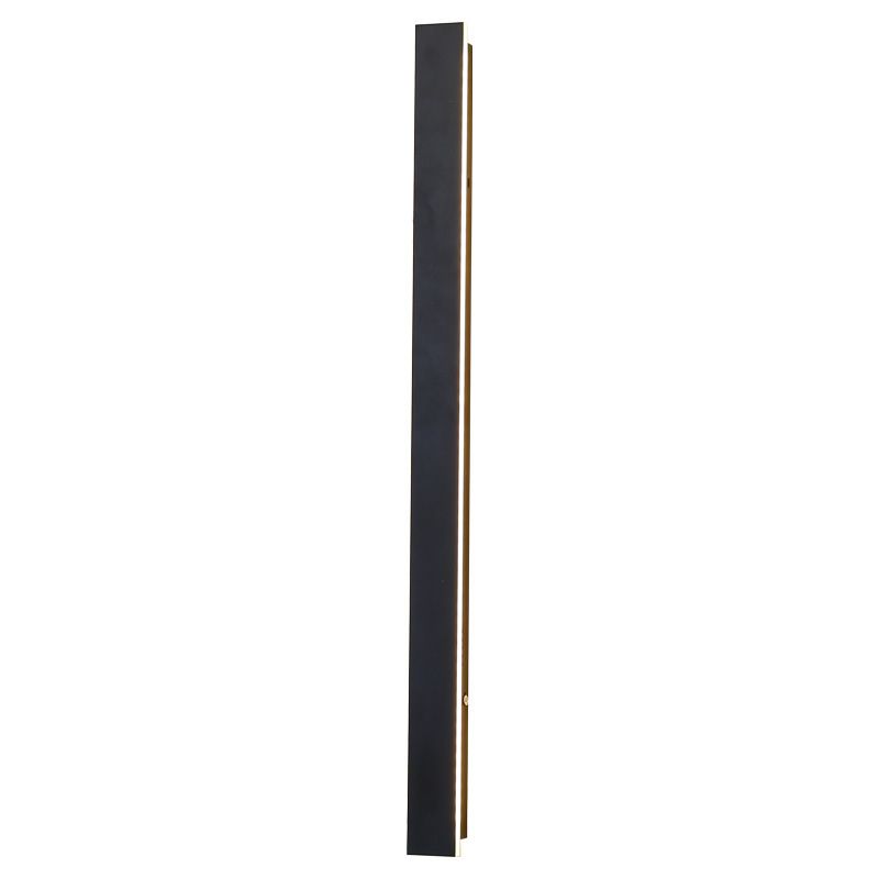 Linear Shade Wall Lighting Modern Simple Style  1 Light Sconce Light in Black Finish