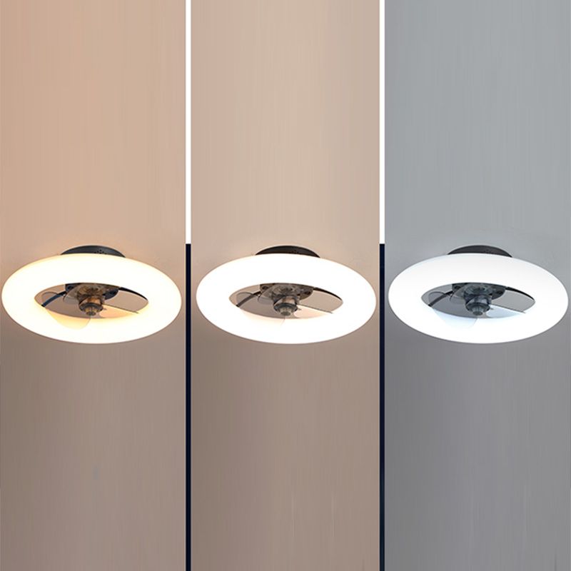 Einfacher stilvoller Donut -förmiger Lüfterlampe Acryl -Esszimmer LED SEMI BUSH Deckenleuchte