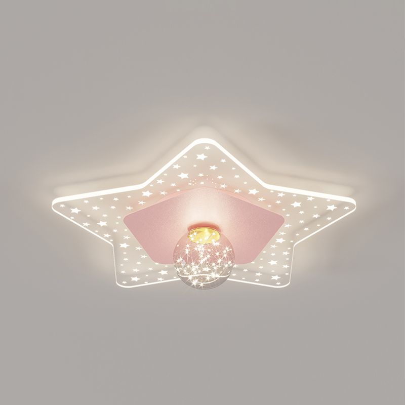 LED Flush Mount Light Gypsophila Modern Ceiling Lamp for Bedroom
