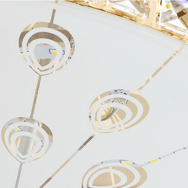 Modern Crystal Style Flush Mount Light Simplicity LED Ceiling Lamp for Bedroom