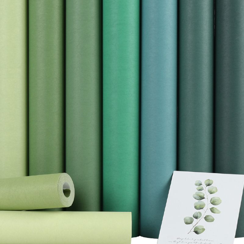 Scandinavian Solid-Colored Wallpaper Roll Living Room 31' L x 20.5" W Wall Art, Pastel Color