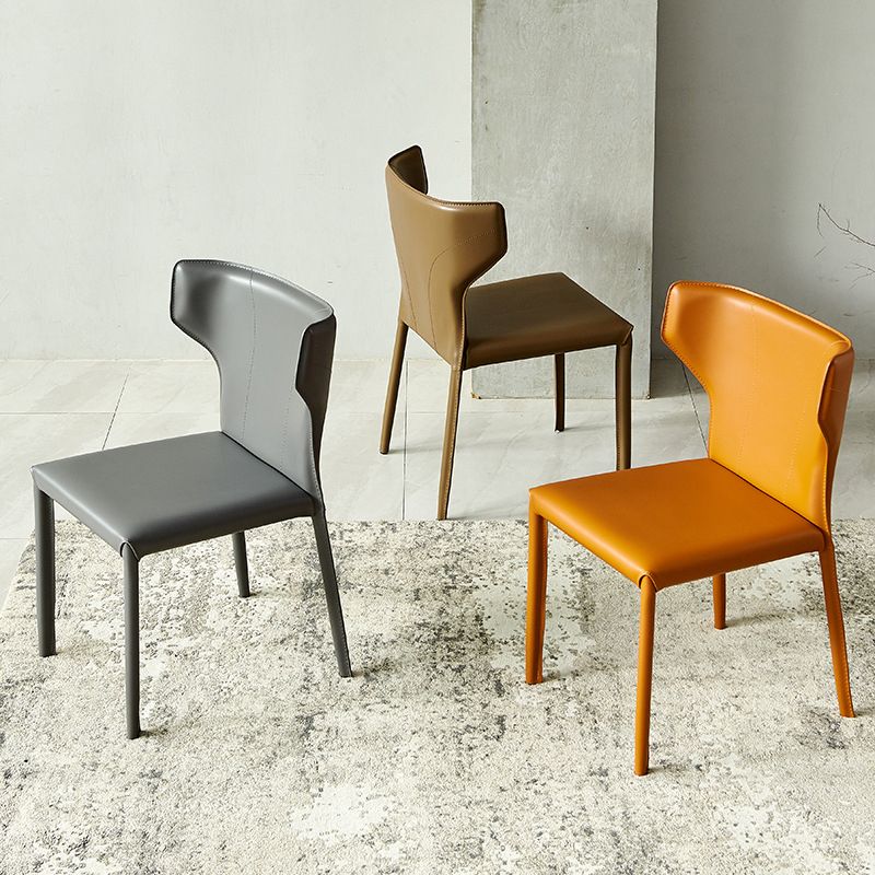 Contemporary Kitchen Wingback Side Chair Armless Dining Chairs