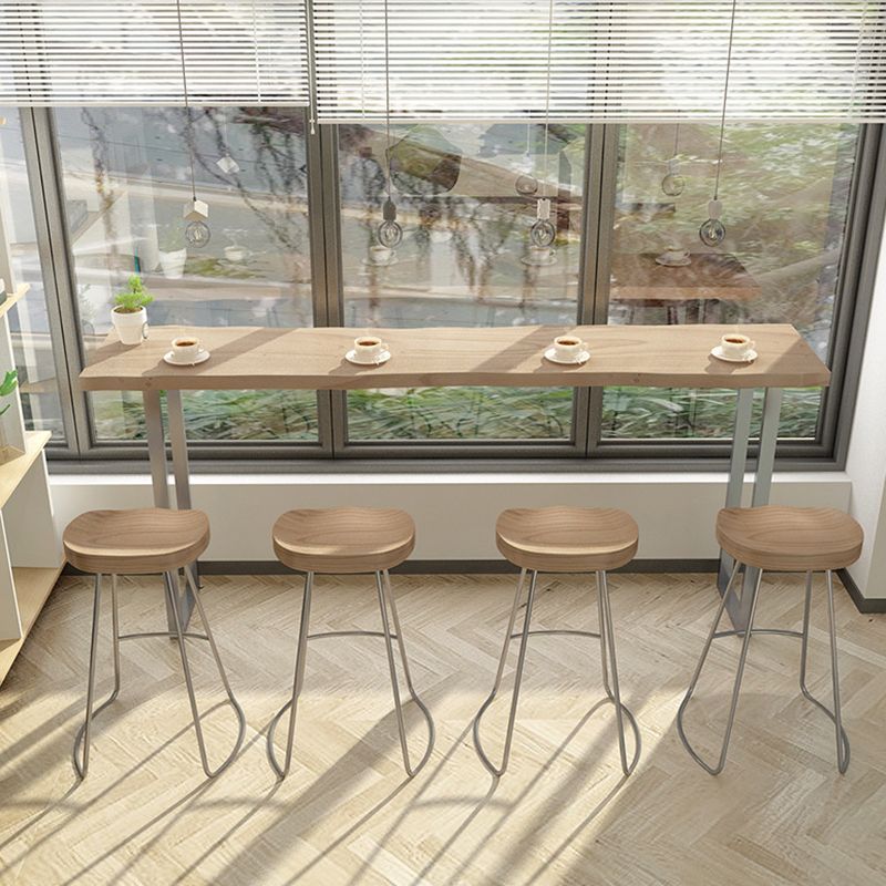 1/2/5 Pieces Counter Height Set Modern Solid Wood Pub Table Set