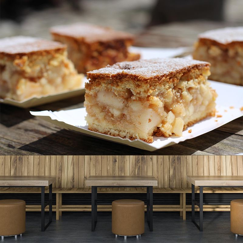 Photography Dessert Mural Wallpaper Soft Color Contemporary Restaurant Wall Murals