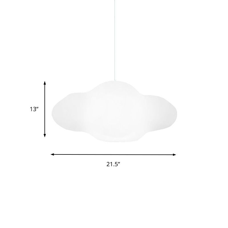 Cloud blanco Luz colgante PE 1 Luz de colgante blanco claro en cálido/blanco para dormitorio